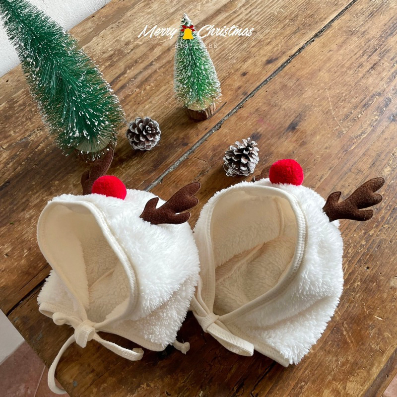 Set Noel kèm mũ tuần lộc siêu đáng yêu dành cho các bé từ 5-15kg