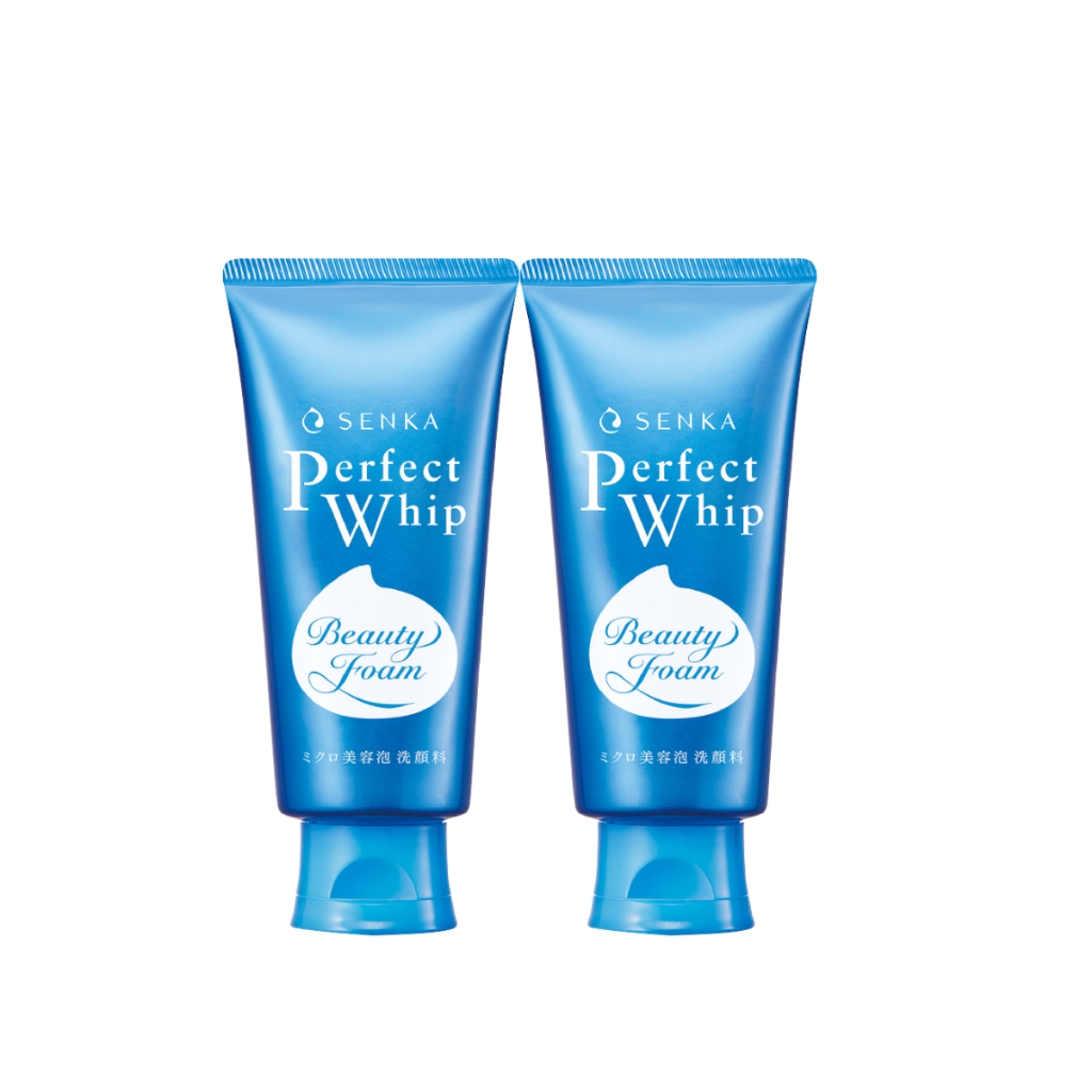 Bộ 02 Sữa rửa mặt tạo bọt chiết xuất tơ tằm trắng Senka Perfect Whip 120g/chai