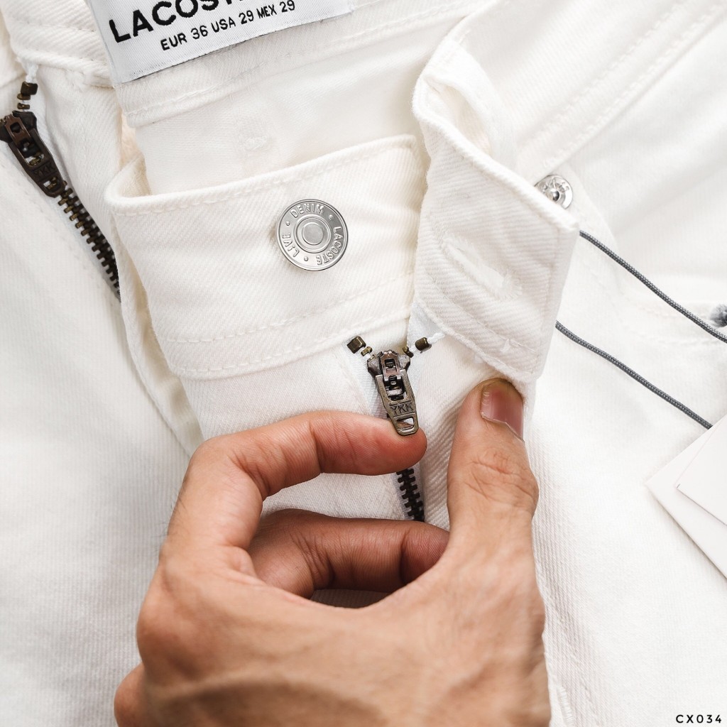 Quần Jean Dài Nam Lcst Trắng, Form Slim-fit, chất vải co giãn nhẹ, ống 15-18cm Hàng VNXK - CX034