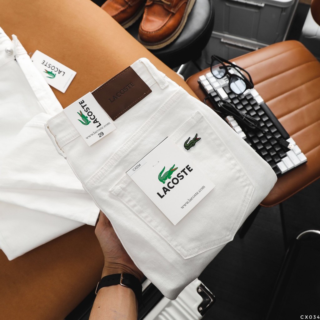 Quần Jean Dài Nam Lcst Trắng, Form Slim-fit, chất vải co giãn nhẹ, ống 15-18cm Hàng VNXK - CX034