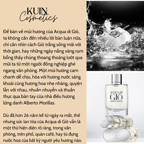 Nước hoa nam Acqua Di Gio, Giò Đen, Giò Trắng EDP 100ml- Nước hoa nam quốc dân mùi hương nam tính cuốn hút.