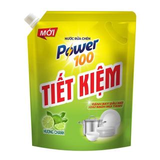 Nước rửa chén power100 tinh dầu chanh tui 3,5kg