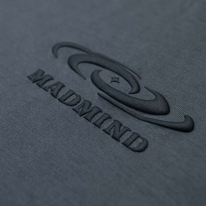 Áo Thun Ngắn Tay In Logo Phối Viền Tay Unisex Curve Tshirt Madmind 100% Premium Cotton