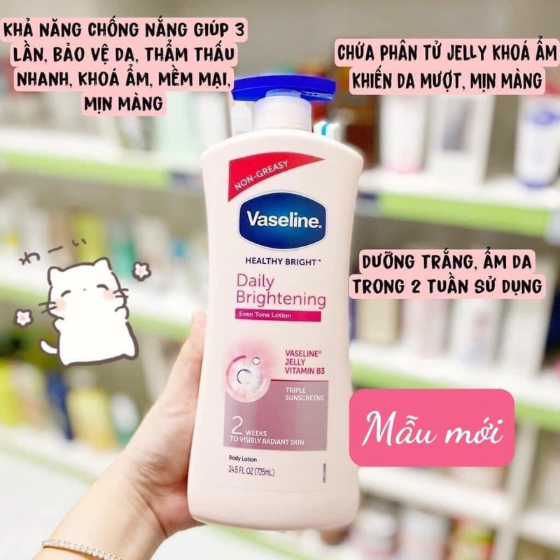 SỮA DƯỠNG THỂ HEALTHY WHITE VASELINE 725ML