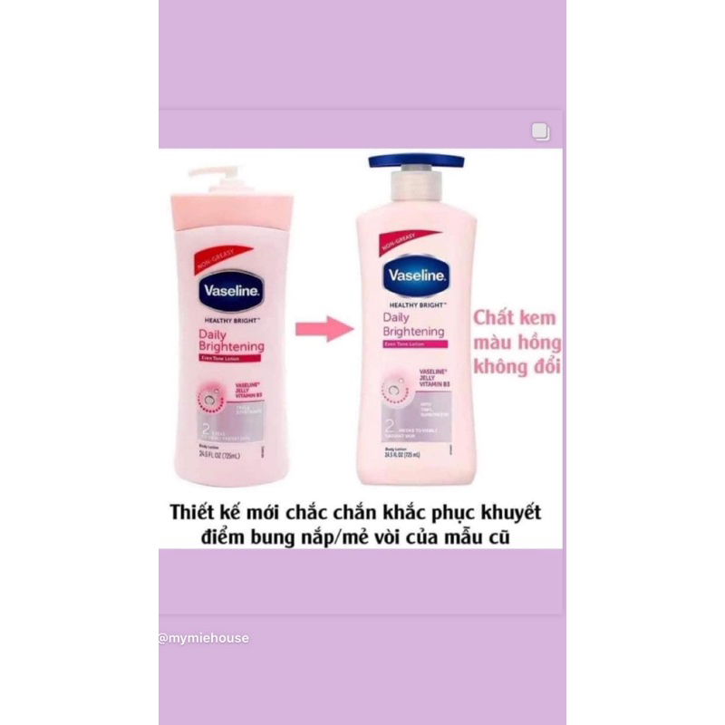 SỮA DƯỠNG THỂ HEALTHY WHITE VASELINE 725ML