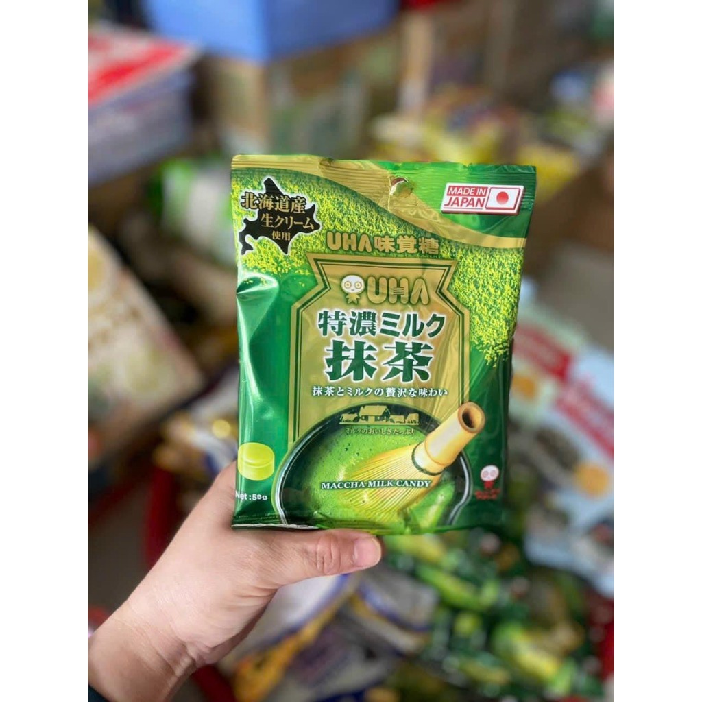 Kẹo Trà Xanh Sữa UHA 8.2 NHẬT BẢN