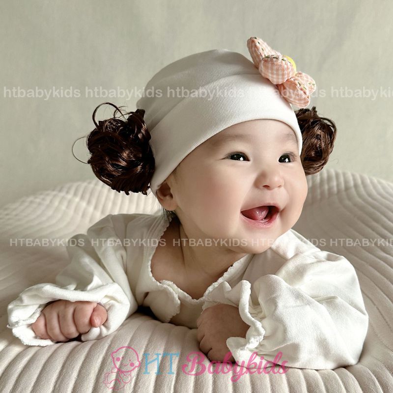 Nón Tuban Tóc Giả Hoa Xinh Cho Bé Gái