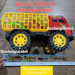 Đồ Chơi Xe Chở Thú Khủng Long Cỡ Lớn Vừa Nhỏ Cho Bé Tặng Kèm Khủng Long