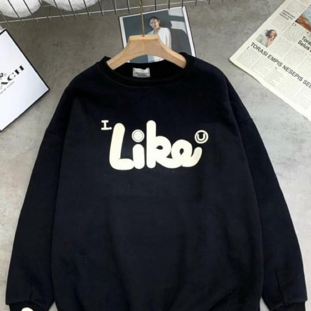 Áo sweater nỉ bông dài tay cổ tròn Like mẫu mới 2023 2024