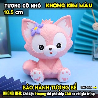 Tượng tô màu, CÁO LINA NGỒI XINH, size L, thạch cao trắng (Không kèm màu), luyện vẽ, decor