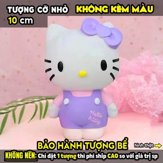 Tượng tô màu, KITTY ĐỨNG NGHIÊM, size L, thạch cao trắng (Không kèm màu), luyện vẽ, decor