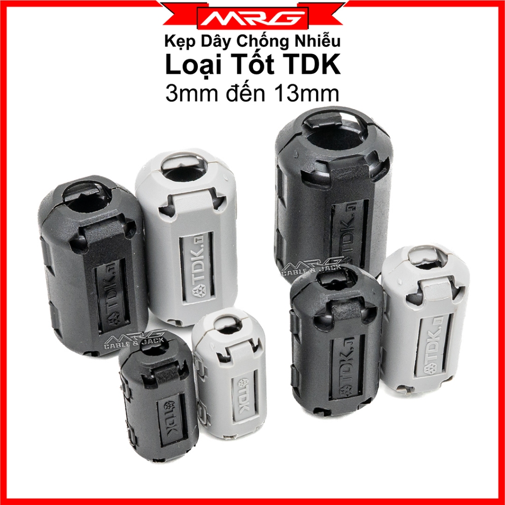 Cục Chống Nhiễu Âm Thanh, kẹp dây 3mm đến 13mm, chính hãng TDK, giá 1 cái.