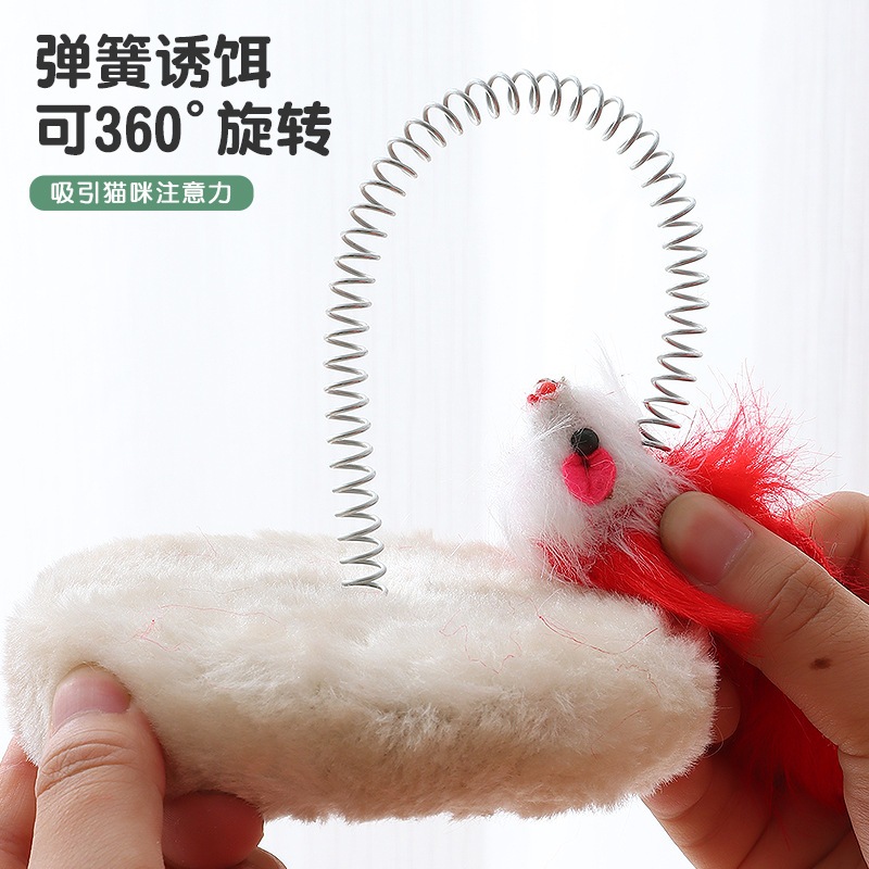 Đồ chơi lông vũ lò xo cho mèo_ Đồ chơi chuột cho mèo