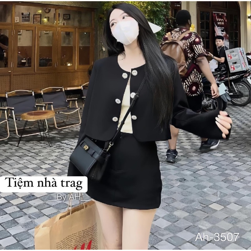 Set 3 chi tiết dạ đen