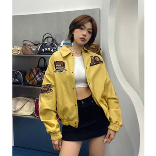 Áo khoác sxinvasion thêu hình cổ điển dáng bomber