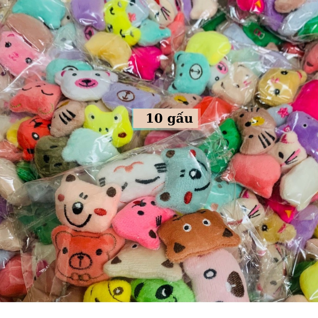Set 10 Gấu Bông Sử Dụng Cho Máy Gắp Thú - Trang Trí Sản Phẩm Handmade
