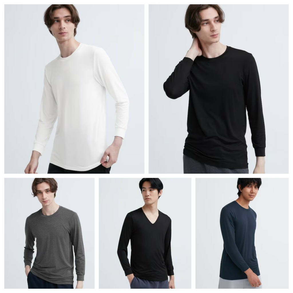 Áo giữ nhiệt heattech dài tay nam UNI - HEATTECH T Shirts U.N.I.QLO