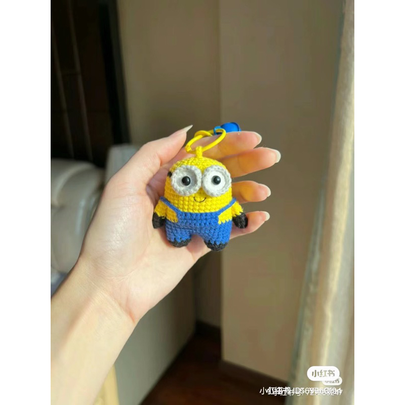 Móc khoá len minion mini