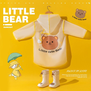 Áo mưa cao cấp cho bé trai bé gái, Áo mưa trẻ em trong suốt, Áo mưa choàng cho bé 1-9 tuổi Little Bear