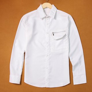 Áo sơ mi nam nữ dài tay Basic màu trắng và đen sơ mi lụa mịn mát