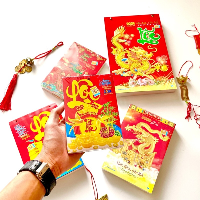 Lịch Bloc 2024 Giáp Thìn Các Kích Thước, Bloc Lịch Xé