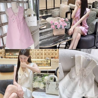 ĐẦM SUÔNG CỔ PETER ĐÍNH ĐÁ THẮT NƠ