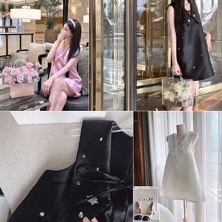 ĐẦM SUÔNG CỔ PETER ĐÍNH ĐÁ THẮT NƠ