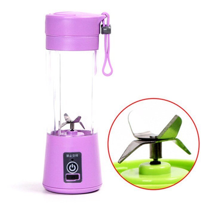 Máy Xay Sinh Tố Sạc Điện Cầm Tay 6 Lưỡi YE-02, Máy Xay Hoa Quả Mini Đa Năng