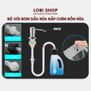 Bô vòi bơm nước rửa chén lắp chìm bồn rửa Vòi hút xà phòng thông minh ống dẫn silicon dài 1.2m