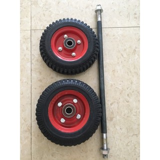 Bộ 2 Bánh xe đường kính 20 cm trục 54 cm ốc hai đầu