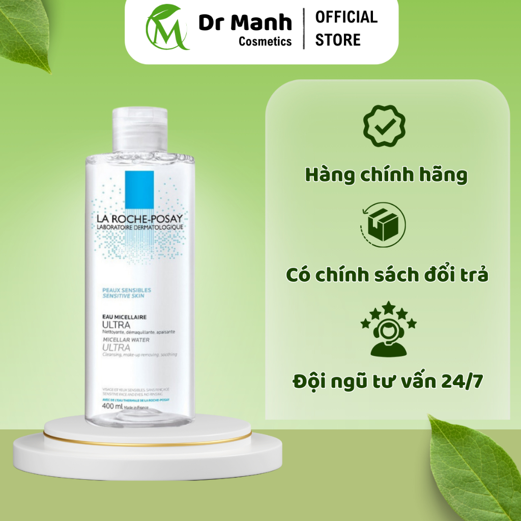 Nước tẩy trang La Roche Posay Micellar Water Ultra Sensitive, Nước làm sạch sâu cho da nhạy cảm - 400ml - Dr Mạnh