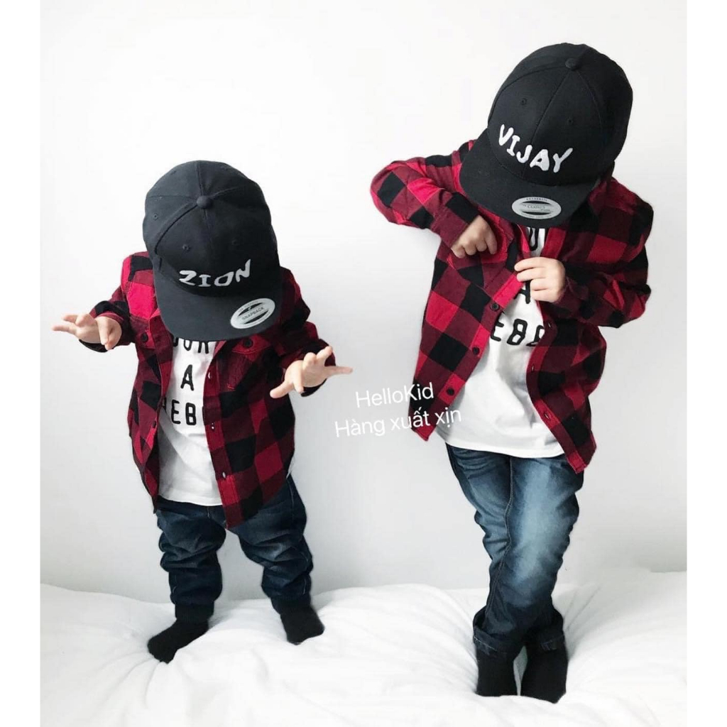 Sơmi kẻ oldnv cho bé