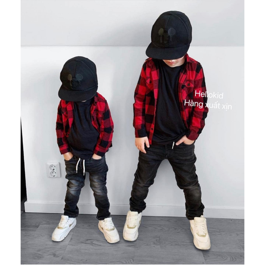 Sơmi kẻ oldnv cho bé