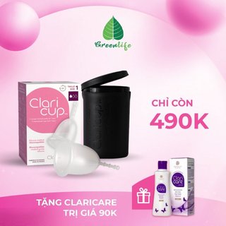 Cốc nguyệt san Claricup hàng nhập khẩu Pháp kháng khuẩn tự nhiên