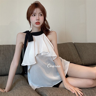 ✅🌼áo yếm buộc nơ bèo ngực xinh quá✅🌼
