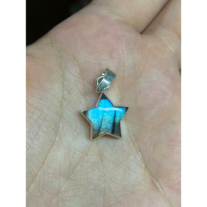 Dây chuyền mặt labra.dorite kiểu dễ thương