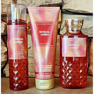 [Auth-Bill Mỹ] Bộ Sản Phẩm Tắm Dưỡng Xịt Thơm Nước Hoa Toàn Thân Bath & Body Works - Sensual Amber