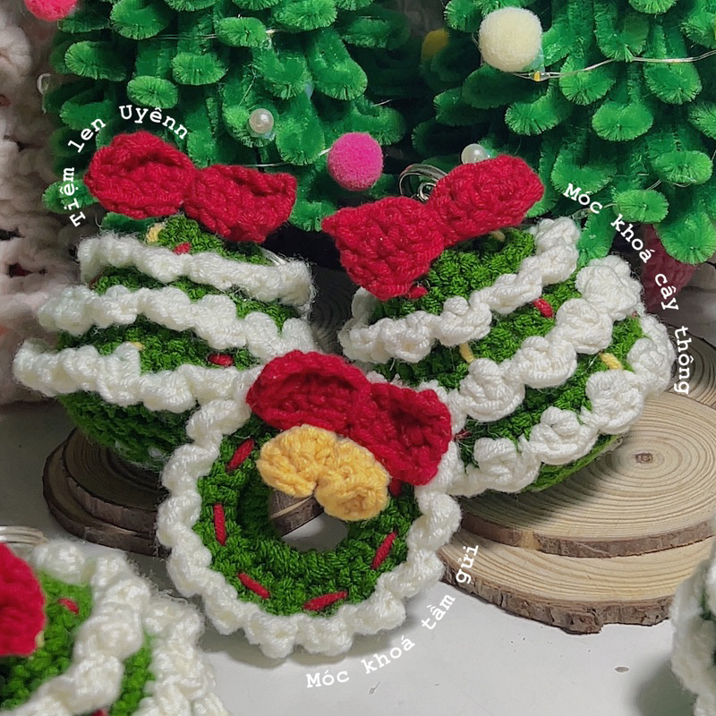 MÓC KHOÁ CÂY THÔNG BẰNG LEN | HANDMADE | Crochet
