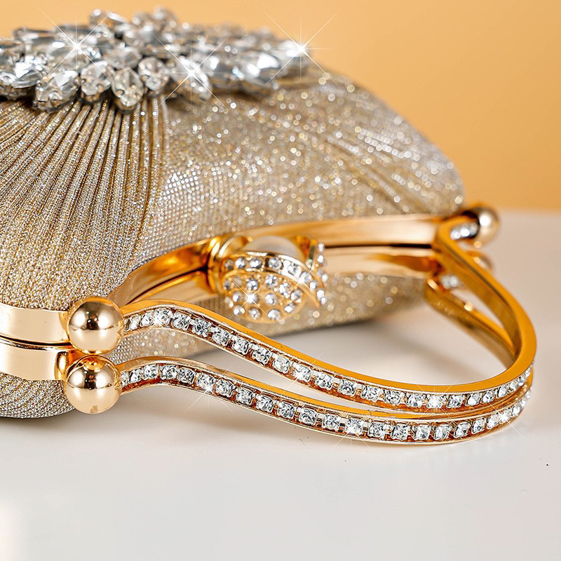 Túi xách kim sa đính đá t065 siêu xinh