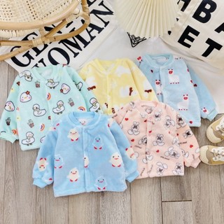 Áo Khoác Lông Tuyết Mềm Ấm Cho Bé Sơ Sinh 3-11kg, TC