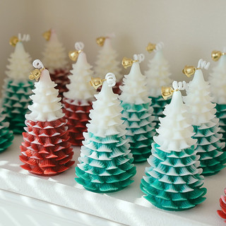 Nến thơm giáng sinh trang trí noel kèm hộp xinh xắn, nến decor hình cây thông noel độc đáo