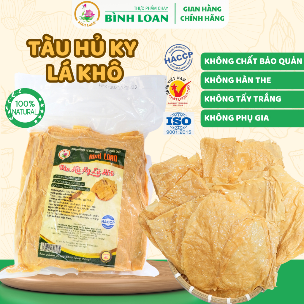 Tàu Hủ Ky Lá Khô - Váng Đậu Lá Khô, Phù Trúc Lá Khô - Thực Phẩm Chay Bình Loan - Túi 250g