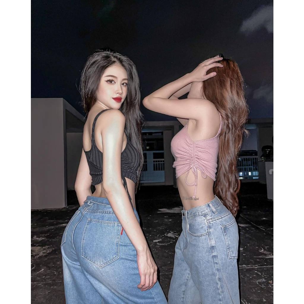 Croptop Basic Rút 2 Bên - 3530