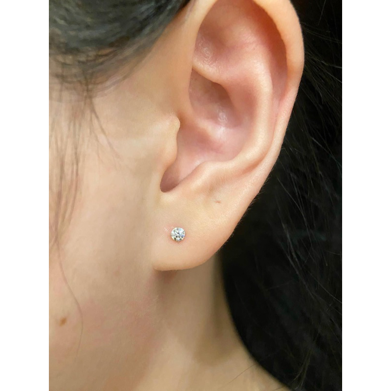 Bông kim cương thử bút kêu xoàn moissanite 3ly  bạc ý đã xi bạch kim
