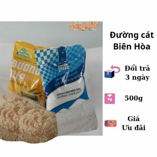 Đường cát tinh luyện Biên Hòa 500g chia lẻ từ bao 10kg Đường cát vàng, cát trắng dùng chế biến thực phẩm