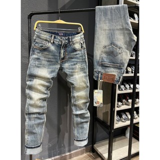 QUẦN JEANS NAM DÀI MÀU WAS DƠ VIỀN CHỈ NÂU TÚI J2916 K3 STORE