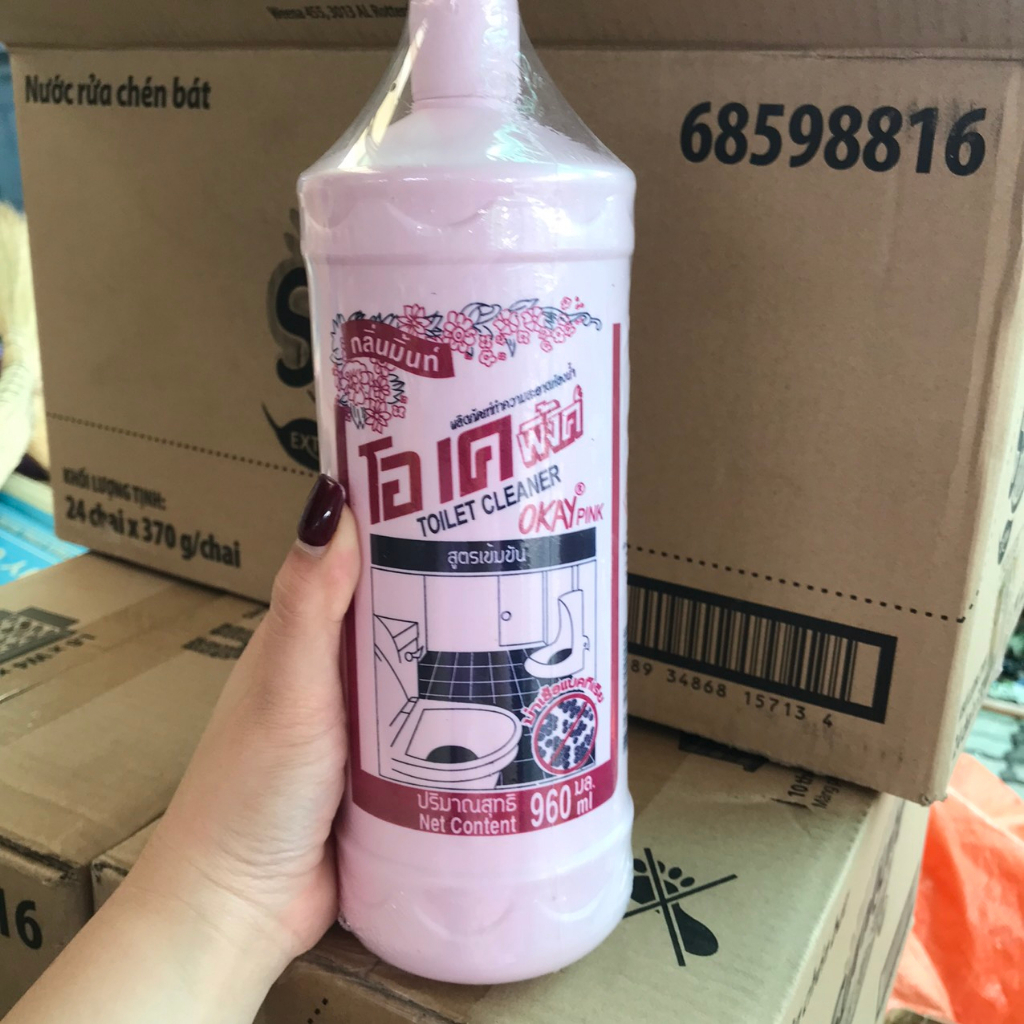 Nước Tẩy Rửa Toilet Bồn Cầu Nhà Vệ Sinh Okay Thái Lan 960ml