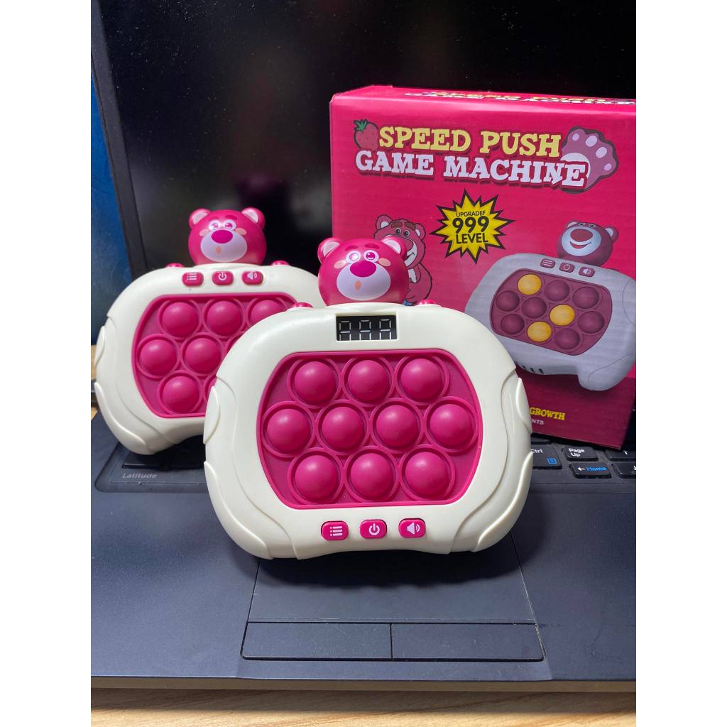 POP IT ĐIỆN TỬ 999 LEVEL MÁY CHƠI GAME CẦM TAY THỂ HỆ THỨ HAI CÓ ĐÈN LEAD ĐẾM LƯỢT NÂNG CẤP 999LV HÌNH GẤU DÂU