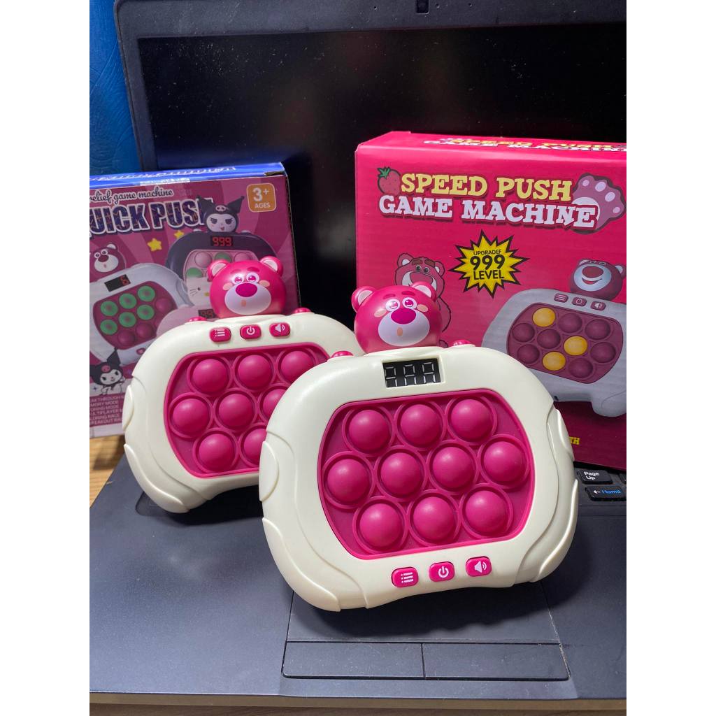POP IT ĐIỆN TỬ 999 LEVEL MÁY CHƠI GAME CẦM TAY THỂ HỆ THỨ HAI CÓ ĐÈN LEAD ĐẾM LƯỢT NÂNG CẤP 999LV HÌNH GẤU DÂU
