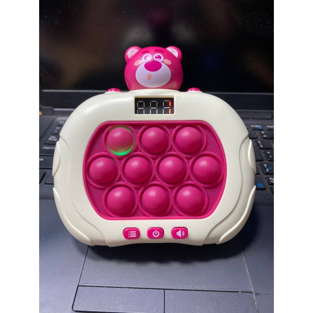 POP IT ĐIỆN TỬ 999 LEVEL MÁY CHƠI GAME CẦM TAY THỂ HỆ THỨ HAI CÓ ĐÈN LEAD ĐẾM LƯỢT NÂNG CẤP 999LV HÌNH GẤU DÂU